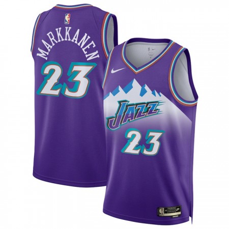 Muške NBA Dres Utah Jazz Lauri Markkanen 23 Nike 2022-23 Classic Edition Ljubičasta Swingman